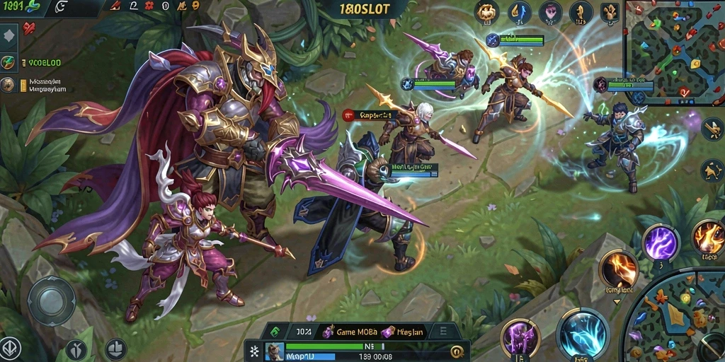 Tangkapan layar dari gameplay 180SLOT menampilkan aksi pertempuran yang seru.