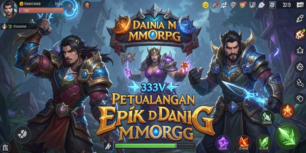 Tangkapan layar menampilkan aksi seru dalam game MMORPG 333V.