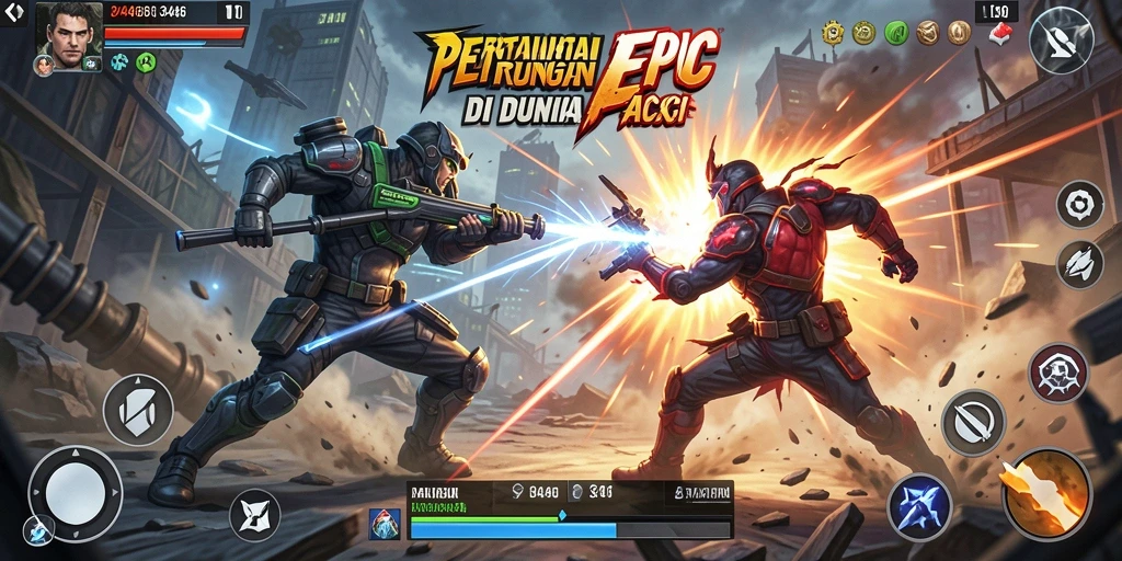 Tangkapan layar gameplay Action yang mendebarkan di 3446.