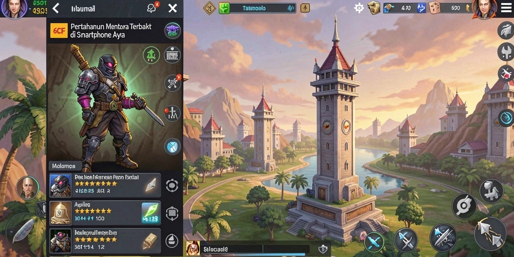 Tampilan gameplay strategi Tower Defense yang seru dan menantang.