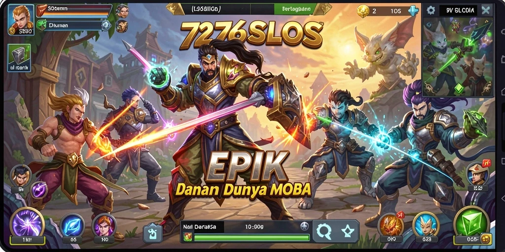 Tangkapan layar 7276SLOTS menampilkan aksi seru dalam pertempuran MOBA.