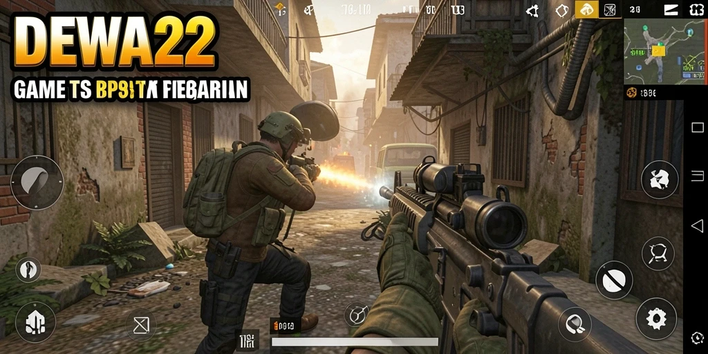 Screenshot gameplay DEWA22 yang menampilkan aksi seru tembak-menembak.