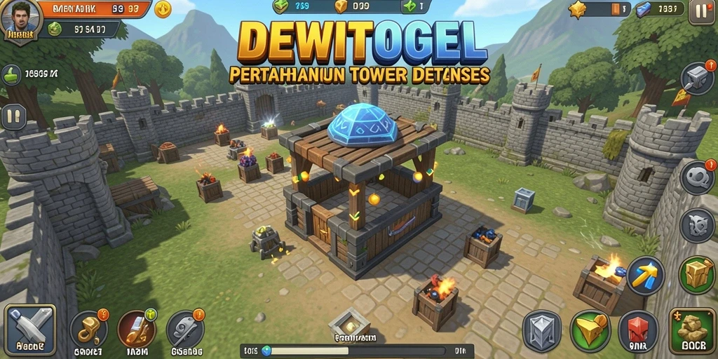 Tangkapan layar game DEWITOGEL dengan aksi Tower Defense yang mendebarkan.