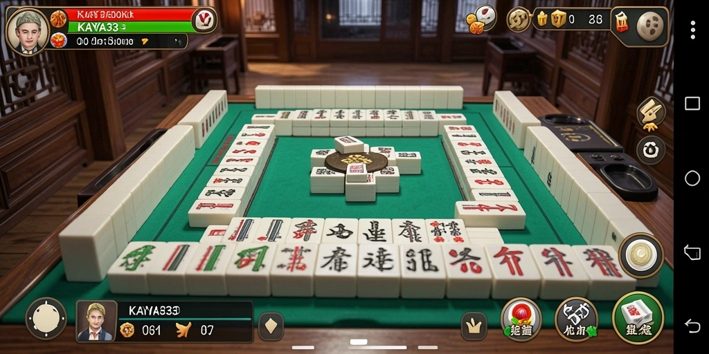 Tampilan gameplay KAYA33 yang menawan dan penuh tantangan Mahjong.
