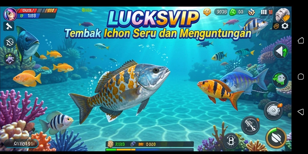 Tangkapan layar <strong>LUCKSVIP</strong> menunjukkan momen seru saat menangkap ikan.