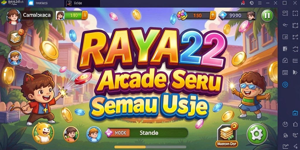 Tampilan gameplay menarik dan colorful dari RAYA22.