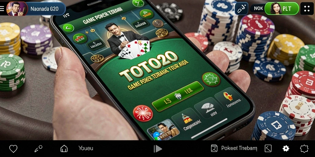 Screenshot TOTO20 menunjukkan pemain bersaing dalam permainan poker.